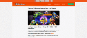 Leovegas välkomstbonus
