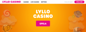 Startsidan på Lyllo Casino
