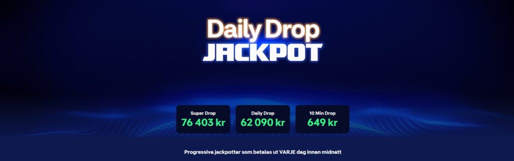 Bild på Daily Drop En jackpot som ger vinst en gång i timmen på Hajper